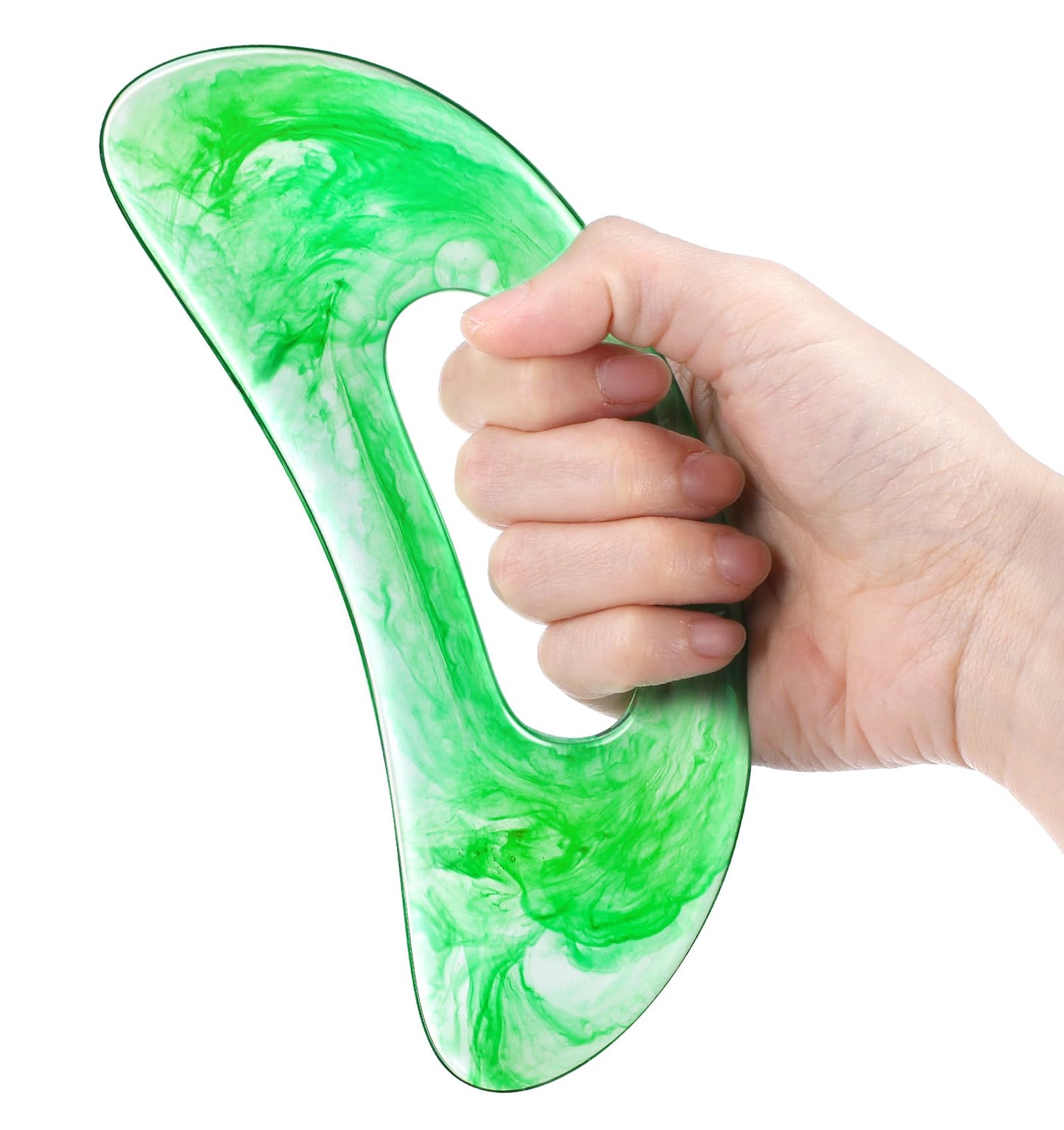 Body Gua Sha, Easy-to-use Body Guasha with Comfortable Grip, 7" Portable Body Gua Sha Tool Cellulite, Resin Guasha Stone, Anti Cellulite, Lymphatic Drainage Tool for Massage Neck, Back, Face & Leg