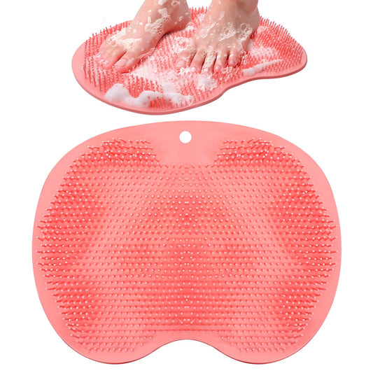 Guduling Foot Brush for the Shower, Silicone Foot Brush Shower with Non-Slip Suction Cups, Non-Slip Silicone Massage Pad, Foot and Back Scrubber for the Shower Floor, Blue