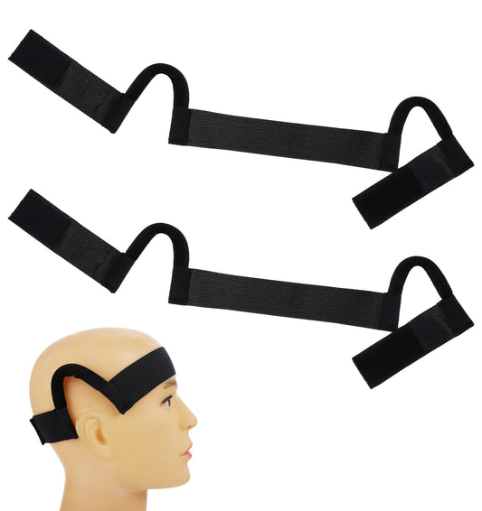 2PCS Wig Bands, C-Shaped Melting Bands for Lace Front Wigs for Women, Lace Melting Band No Slip Secure (Black)
