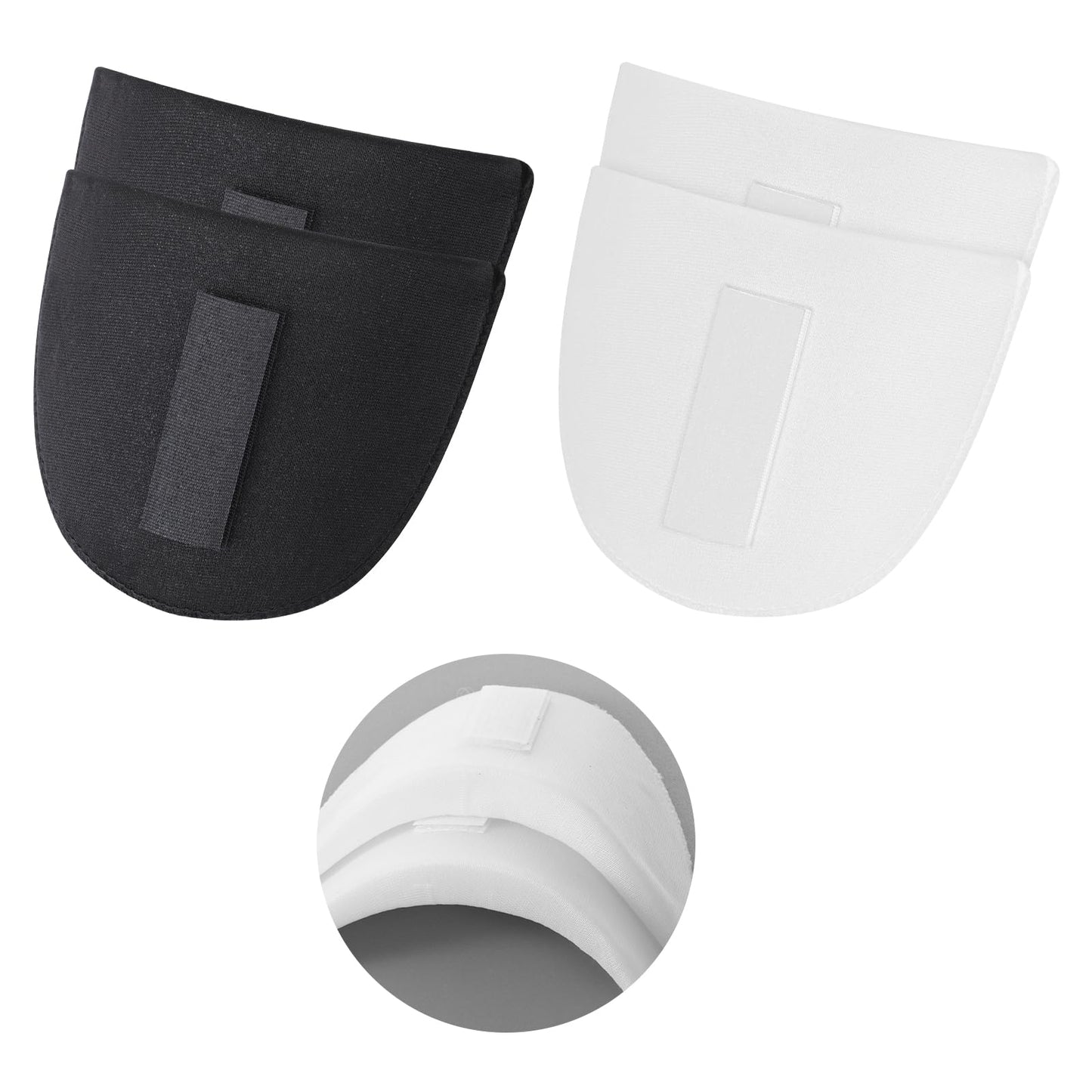 oruola 2 Pairs Shoulder Pads for Womens Clothing,1.5cm Breathable Shoulder Pads for Women Men Sloping High Low Shoulders Blazer Suit T-Shirt (Black+White)