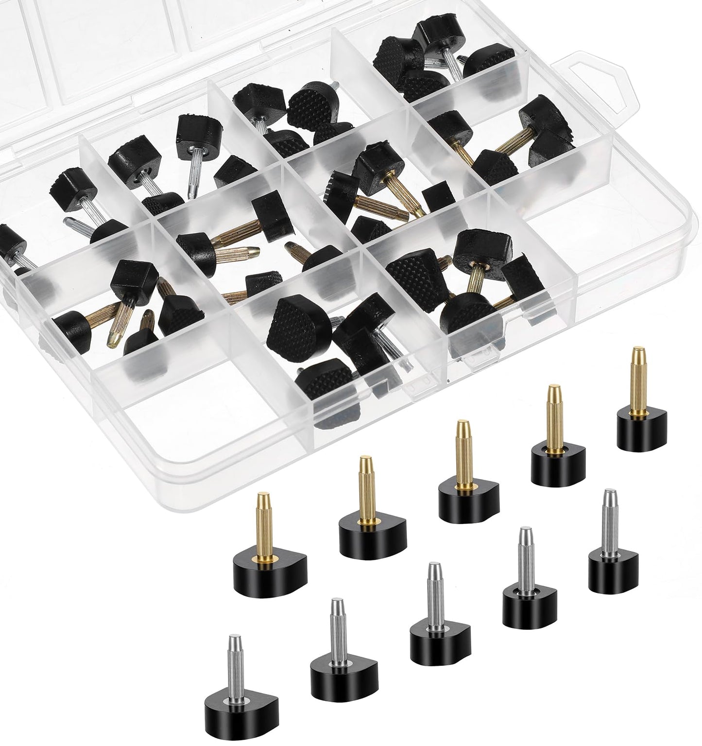 20 Pairs Heel Tips Replacement, TPU & Zinc Alloy Heel Caps Protectors with 2.4mm Fine & 3mm Thick Nails (Black, 7-12mm Sizes)