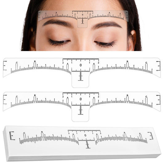 120PCS Eyebrow Stencils,Disposable Eyebrow Stencil Shaper Kit, Viscosity Eyebrows Templates for Women, Comfortable and Durable, Soft and Skin-Friendly, with Scale,for Different Eyebrows Shapes