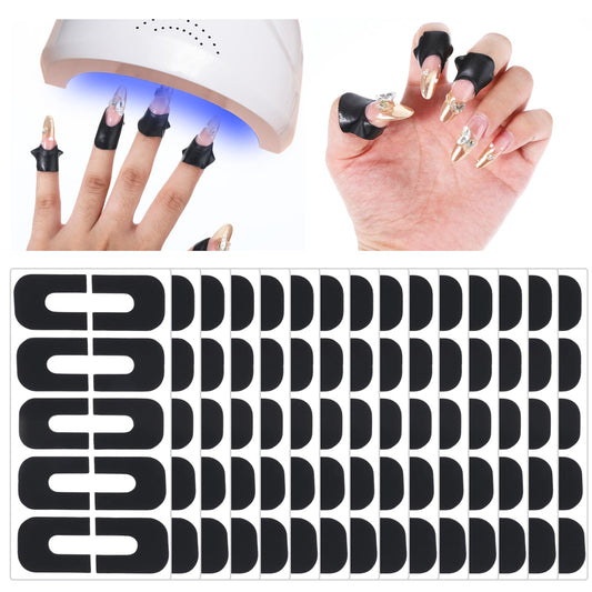 Oruola 150pcs Nail Polish Protector for Fingers,Nail Art Kit,U-Shape Latex Nail Polish Barrier Peel Off,Skin Cuticle Protector For French Nail Stickers Stamp Painting Manicure DIY Nail Art Supplies