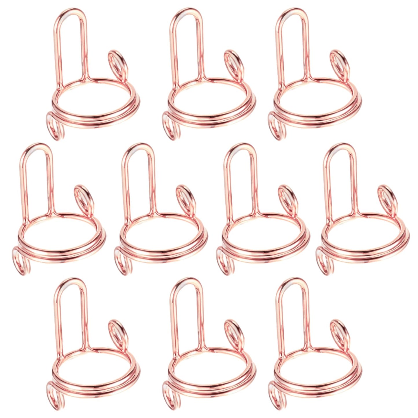 Guduling 10 pcs Fingernail Rings,Reusable Rose Gold Ring Nails for Women,Nail Rings with Nails Attached,Detachable Nail Art Tools,FingernailDecoration Accessories for Women and Girls(Rose Gold)