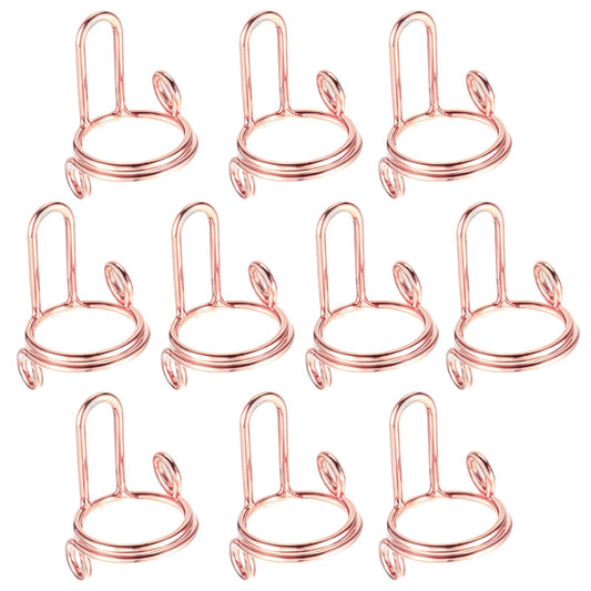 Guduling 10 pcs Fingernail Rings,Reusable Rose Gold Ring Nails for Women,Nail Rings with Nails Attached,Detachable Nail Art Tools,FingernailDecoration Accessories for Women and Girls(Rose Gold)