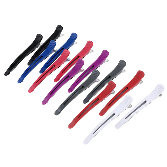 Oruola 14pcs Hair Clips for Styling,Sectioning Hair Clips,Salon Hair Sectioning Clips,Hair Clips for Women Styling,Professional Hair Clips for Sectioning,No Crease Duck Billed Hair Clips(7 Colors)