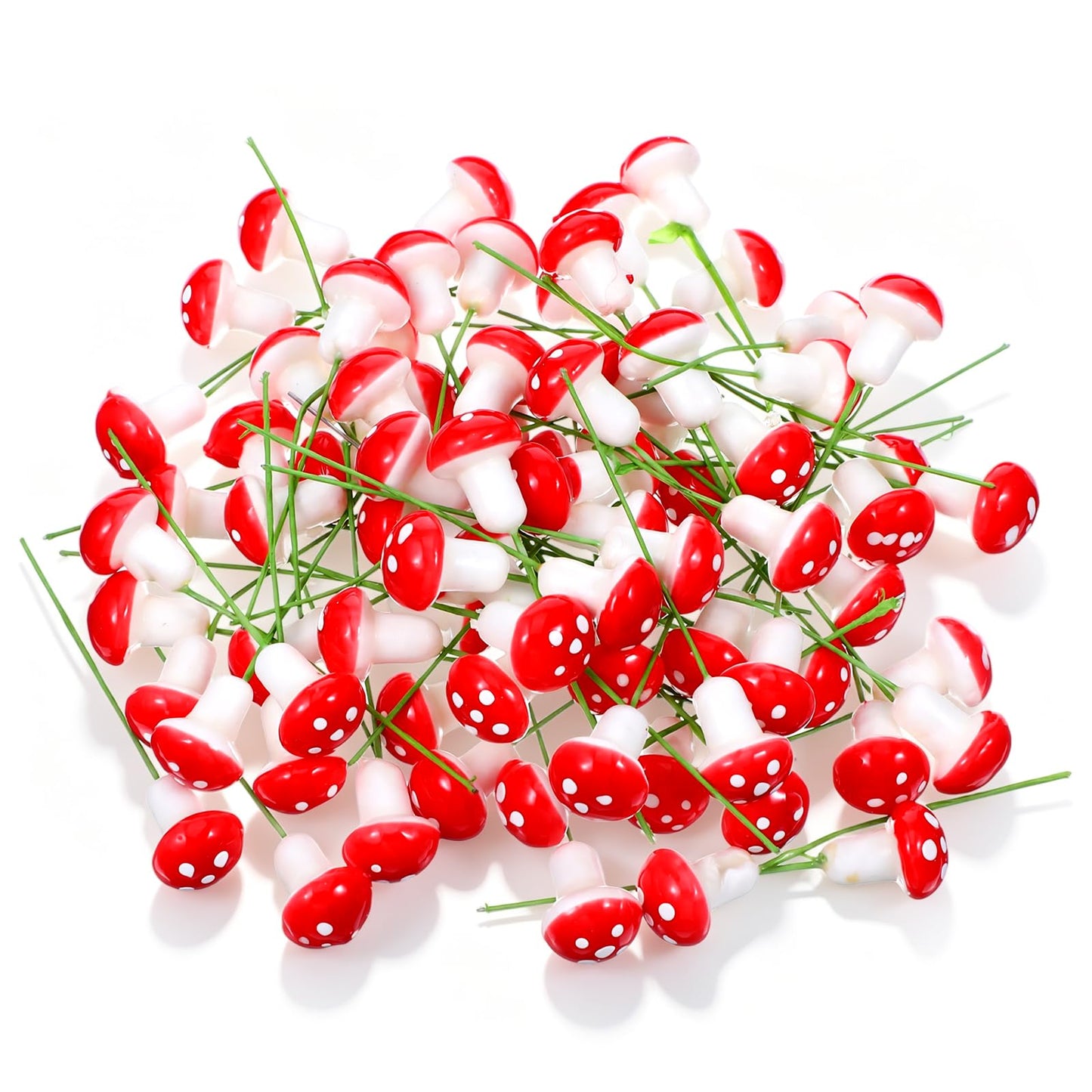 Classicseali Pack of 150 Mini Mushroom Decoration, 75 x 15 mm Toadstools Crafts