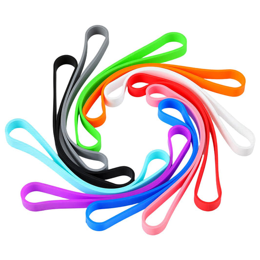 Elegaperma Pack of 33 Silicone Household Rubbers, Wide Rubber Bands, Colourful, 2 Sizes, Thick Rubber Rings for Books, Cooking Boxes & Envelopes (Colourful, 13 x 8 cm & 7 x 5 cm)