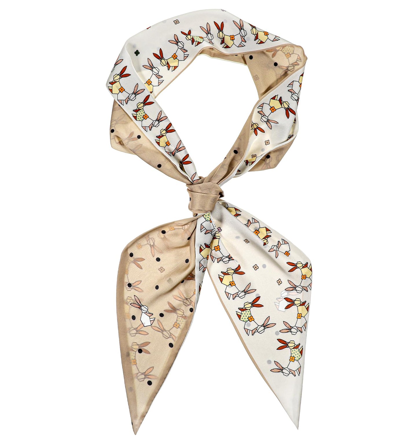 Heasy Silk hair scarf, fashionable women's headwear, lightweight tie