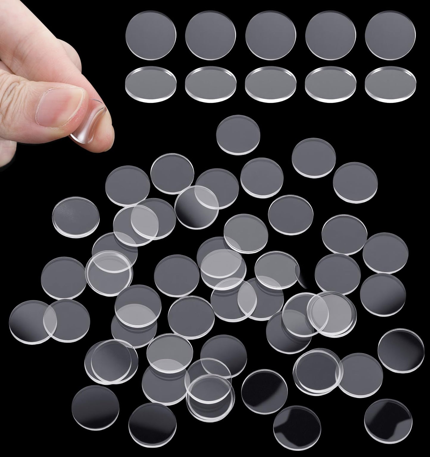 100 Pcs Anti-Slip Pad, Clear Glass Table Anti Collision Pads
