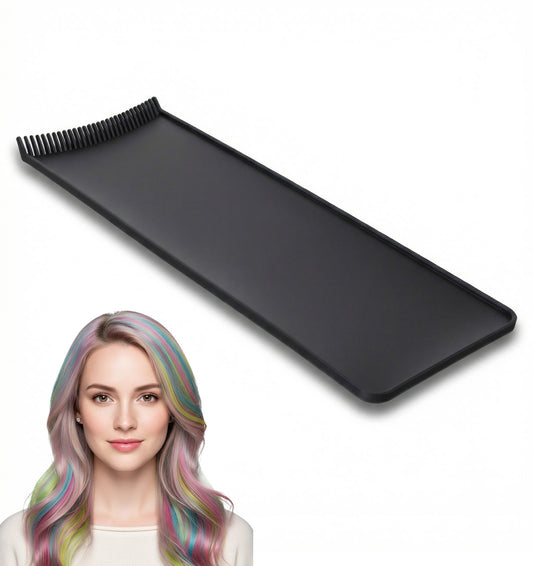 Balayage Board, Highlighting Board with Teeth for Hair Coloring, Acrylic Highlight Board for Barber Salon Hairstylist (Black, 12 X 4.1 Inches)