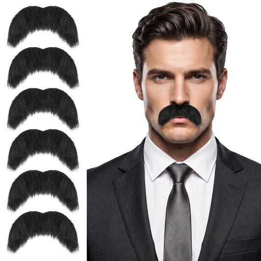 Classicseali 6 Pcs Fake Moustache,Self Adhesive Costume Mustache