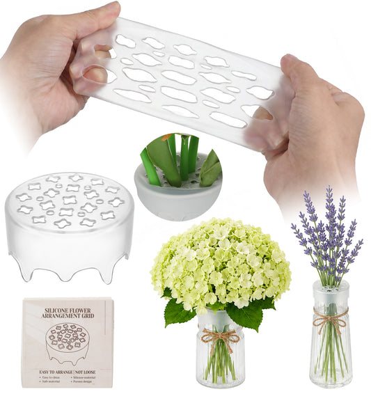 1Pcs Silicone Flower Arranging, Reusable Blossom Grid Flower Arranger