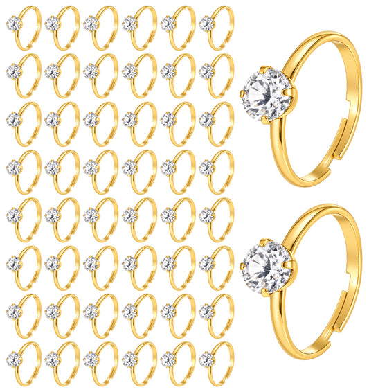 Thrymme 50 Pcs Plastic Rings, Party Rings, Metal