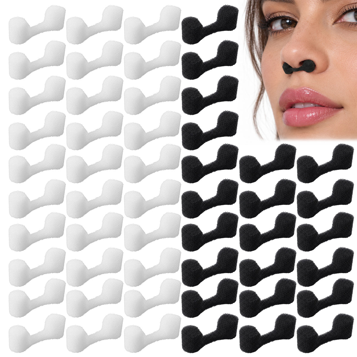 Oruola 120Pcs Respilife Nose Filters,Disposable Sponge Spray Tan Nose Plugs
