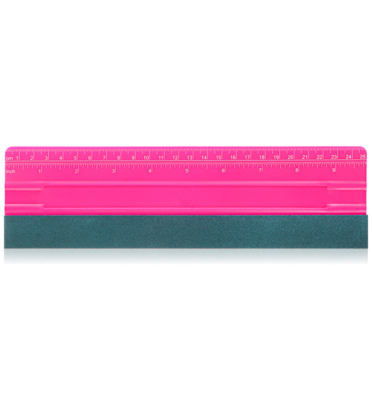 Vinyl Squeegee, 25cm Large Plastic Car Vinyl Wrap & Wallpaper Smoother with Ruler Tool Felt Edge Squeegee for Car Wrap Window Tint Application Wallpaper, Easy to Use