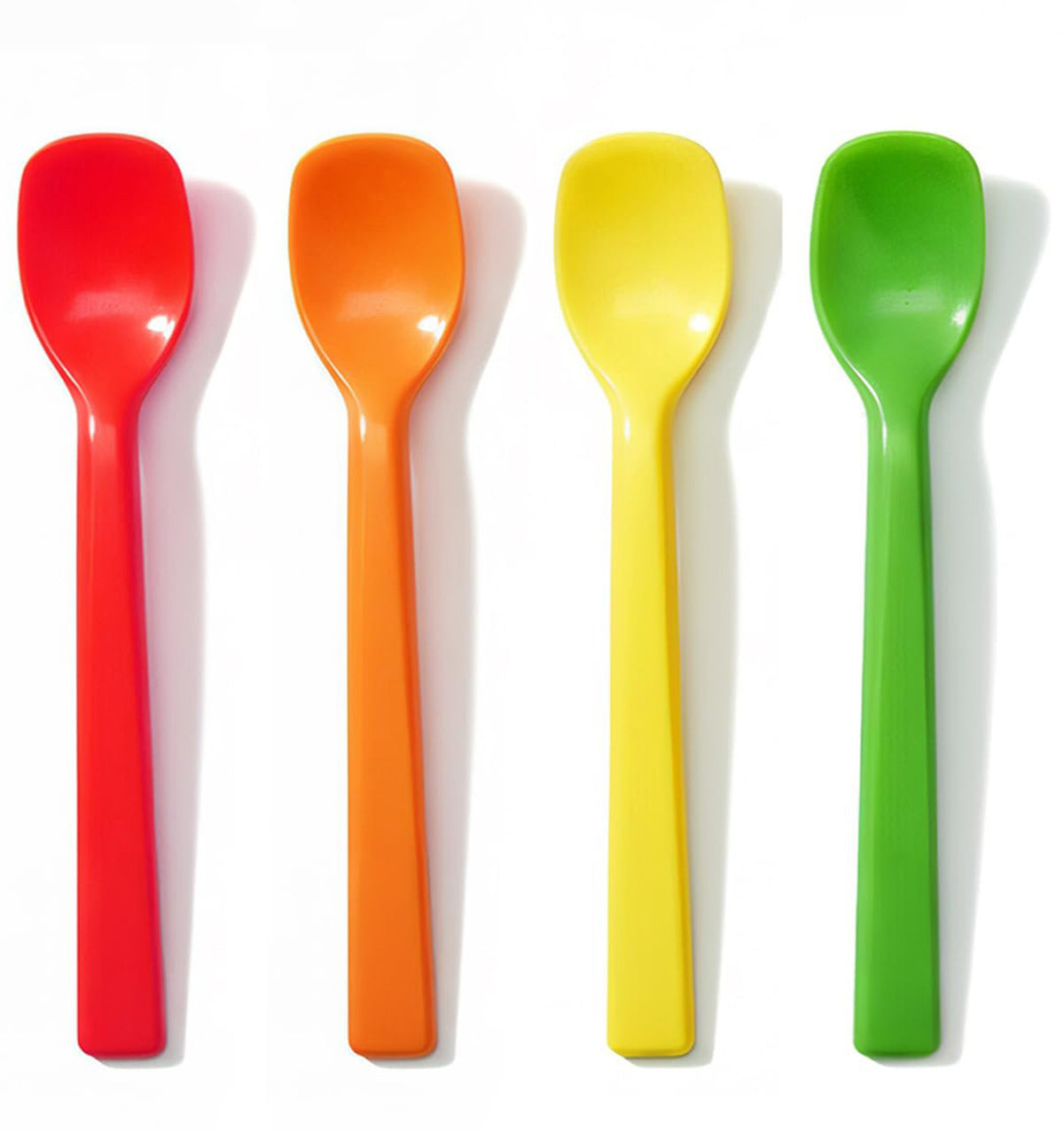 4 Pcs Silicone Spoons for Cooking Eating, Small Silicon Yogurt Spoon