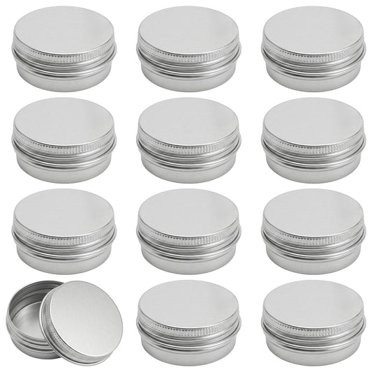 Classicseali 12 Pack Small Tin, 15ml Small Tins with Screw Lids