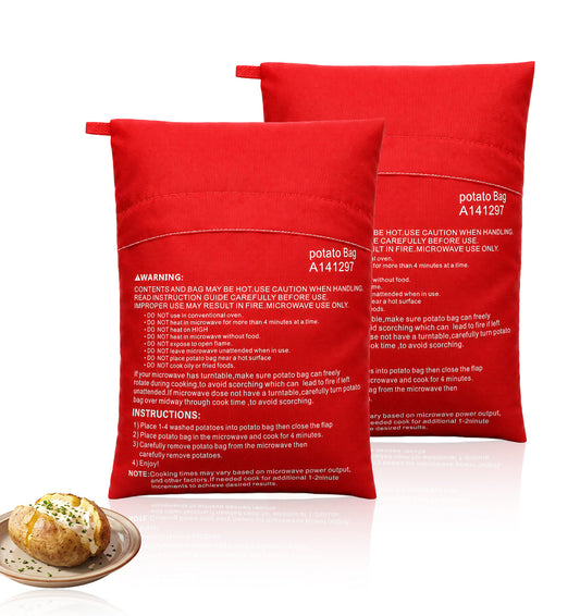 1 Pack Baked Potatoes, Potato Bag, Microwave Steam Bag