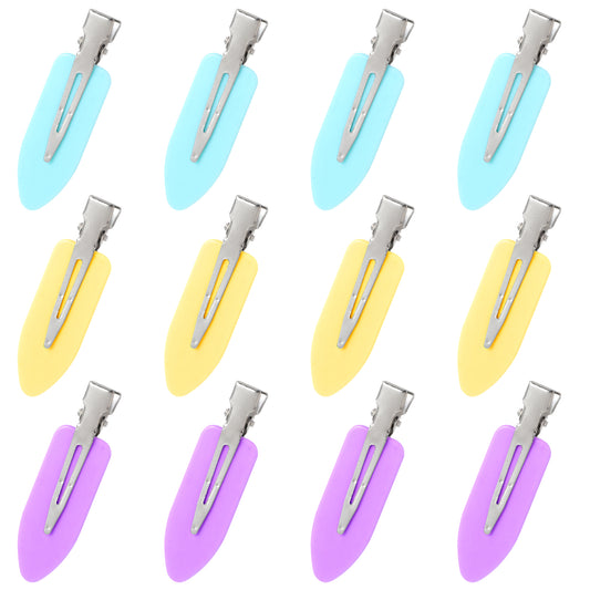 Oruola No Crease Hair Clips,12PCS No Bend Hair Clips,Creaseless Hair Clip for Styling,Flat Hair Clips for Curls,Makeup Accessories for Women and Girls (Multicolor)