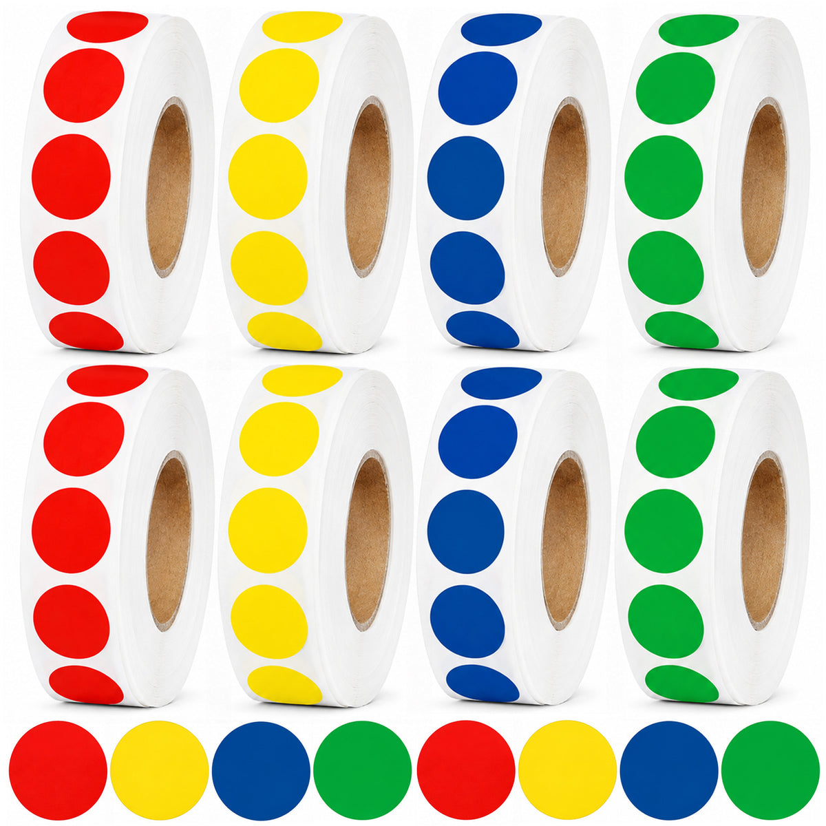 Elegaperma 8000 Pcs Coloured Circle Stickers Dots,1/2 Inch Round Stickers