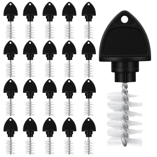 Guduling 20 Pcs Nylon Beer Tap Brush,Draft Beer Tap Stoppers Cleaning Brushes,Dustproof Black Taps Cleaner Plug for Restaurant Home Party Bar, Dustproof Black