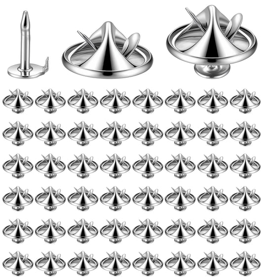 50 Pairs Butterfly Clutch Metal Pin Backs, Secure Silver-Tone Pin Backs for Enamel Pins, Badges & Brooches - Durable Badge Backs Replacement to Prevent Pins from Falling