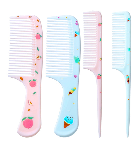 4Pcs Toddler Comb Set, Small Cute Fine Tooth Toddler Hair Comb