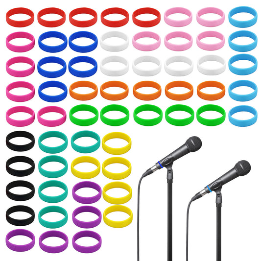 60 Pcs Small Rubber Bands, 12 Colours Silicone Elastic Bands for Office Supplies, Cord Wrapping & Book Organising (2.4 x 0.7 cm, 7.6 cm Stretch)
