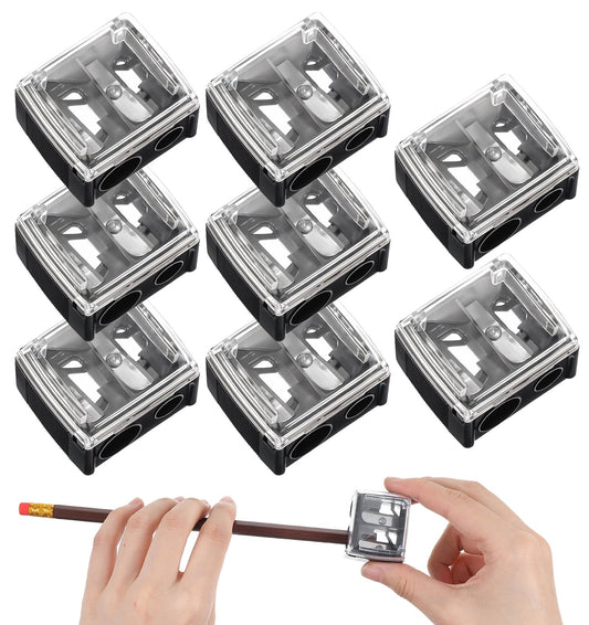 Lip Pencil Sharpener, 8pcs Eyebrow Pencil Sharpener for Women, Manual Dual Barrel Cosmetic Sharpeners for Eyeliner and Lip Liner Precision Touch Up