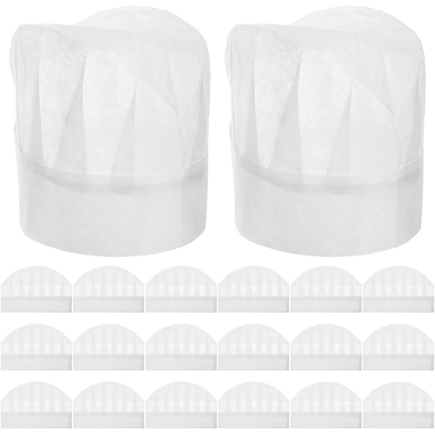 guduling 20-Pack Kids Chef Hat,White Paper Chef Hats for Kids,Adjustable Disposable Childrens Chefs Hat for Hibachi Parties, Baking Classes & Family Cooking Fun
