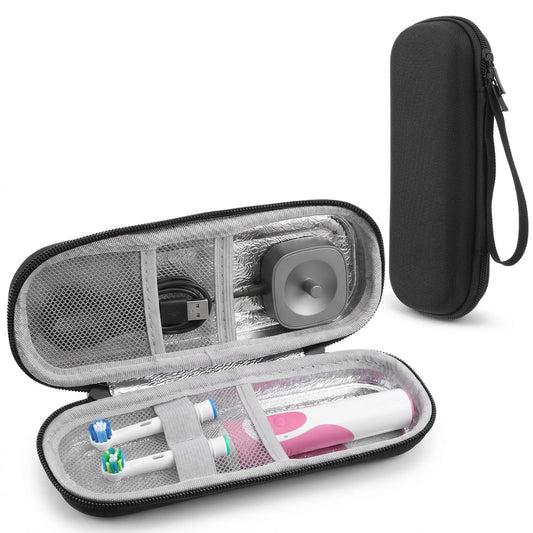 Elegaperma 22 * 8.5 * 4.8cm Electric Toothbrush Case, Travel Case Electric Toothbrush, Toothbrush Oxford Cloth Case for Travel and Exit, Portable Storage Case (Black)