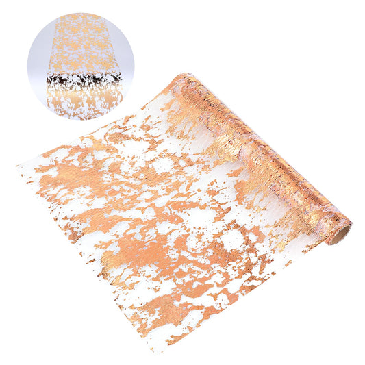 Oruola Rose Gold Table Runner,11 x 108.26 In Rose Gold Runners for Tables,Metallic Thin Mesh Sequin Table Runner for Event Party Birthday Party Weddings Christmas New Year Table Decor
