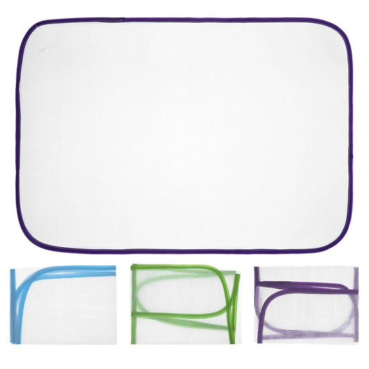 Guduling Pack of 3 ironing cloth, protective bar cloth, ironing protection net cloth to protect against burning of clothes, ironing mat made of polyester net for easy ironing and sewing, 3 colours