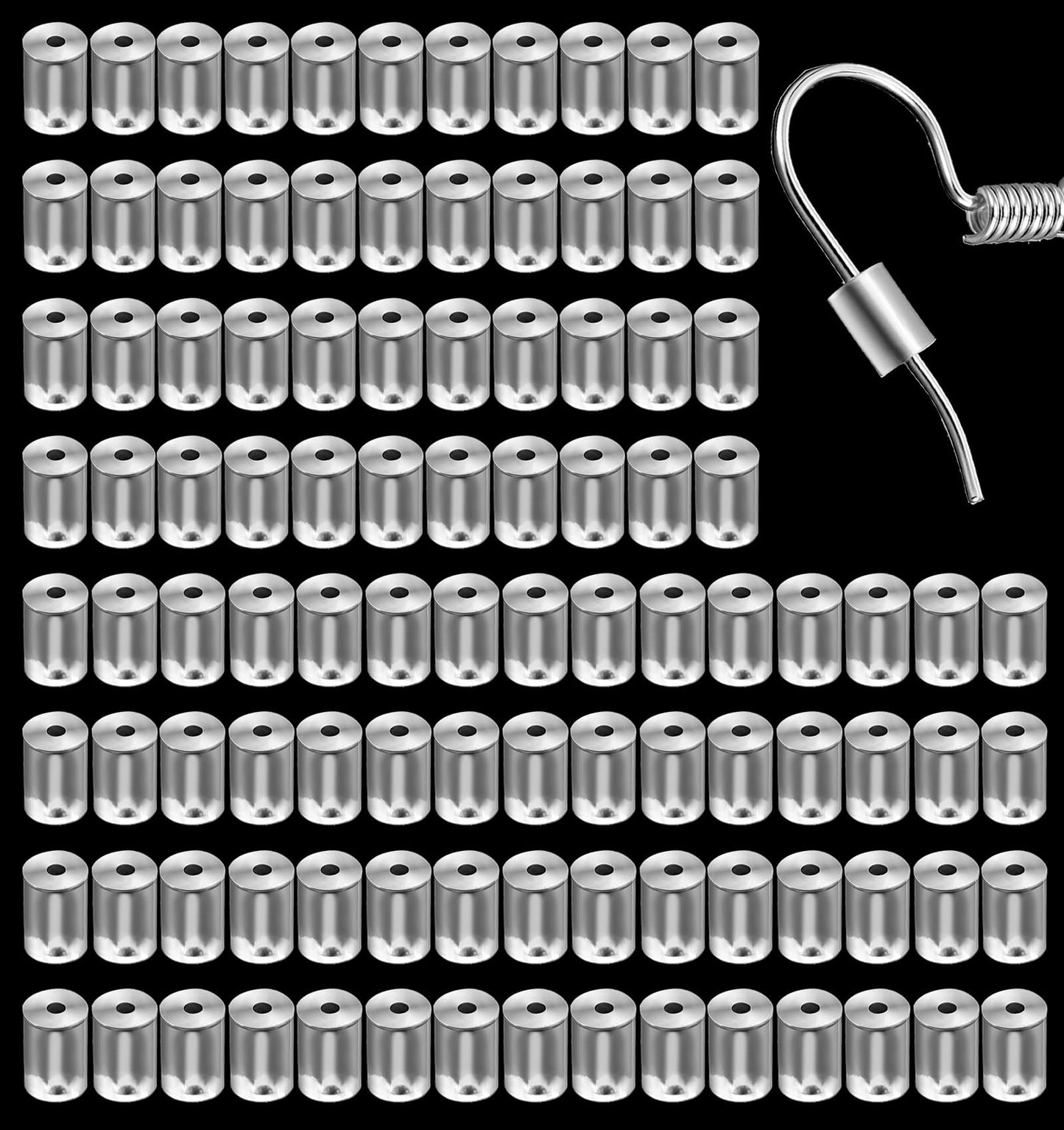 200PCS Rubber Earring Backs, Earring Backs Plastic Soft Clear Silicone