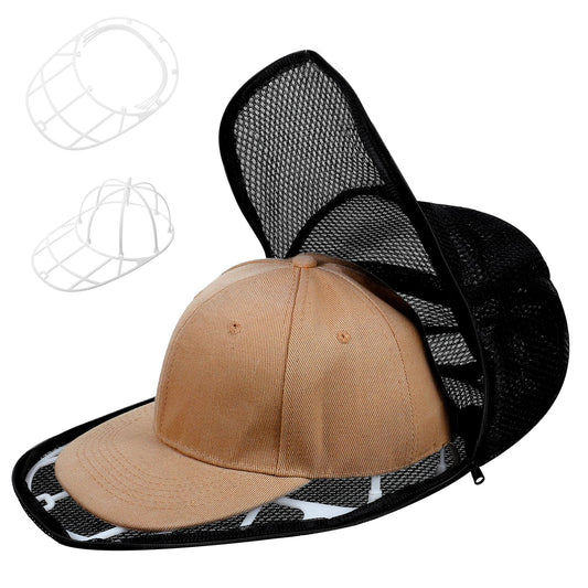 Elegaperma Baseball Cap Washing Cage, Hat Cage for Washing Machine for Keep Your Caps In Shape While Wash and Drying for Adults And Kids Black