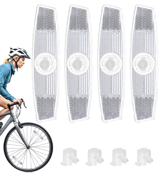4 Pack Bike Reflectors, Bicycle Reflectors Bike Reflectors for Night Riding