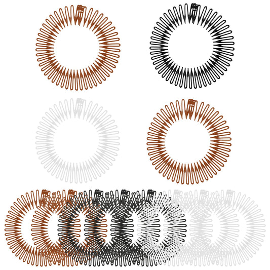 Oruola 12pcs Comb Headbands for Women,Comb Headband,Flexible Plastic Headband with Teeth,Hair Wrap Holders for Women, Girls and Sports,90s Headband 3 Colors