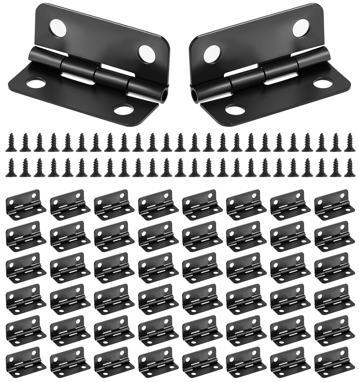 50 Pairs Folding Hinges, Small Hinge Rotatable Hardware Hinges