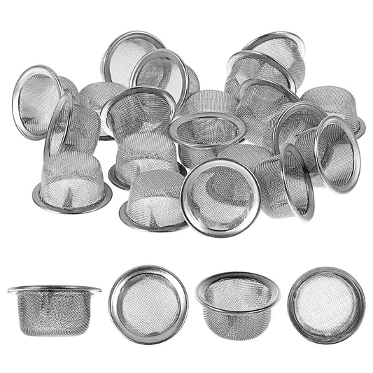 Oruola 20pcs Screens for Pipes for Weed,Tobacco Pipe Screens,Stainless Steel Pipe Screens,0.63In Pipe Screen with Storage Box,Reusable Bowl Screens Filters,for Pipe and Vaporizer