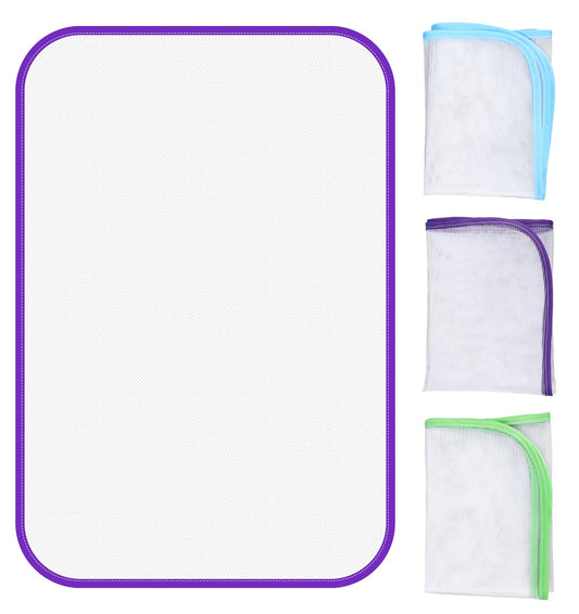 3 Pcs Ironing Cloth, Pressing Cloth for Ironing, Blue Purple Green Mesh