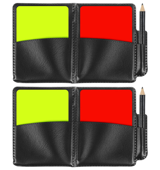 2PCS Soccer Referee Card，Referee Red and Yellow Cards, Referee Cards Kit