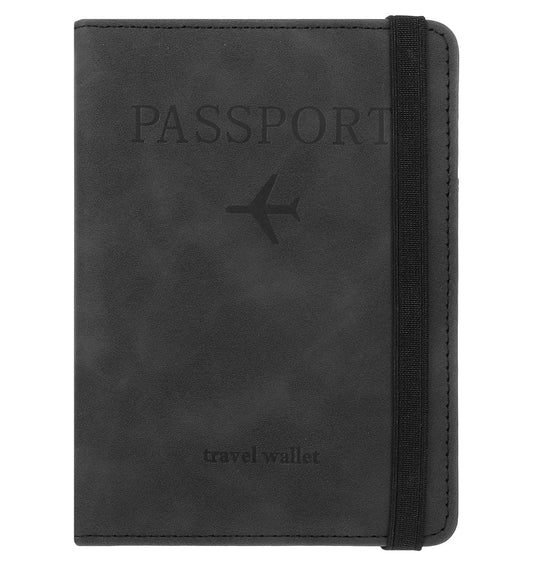 Passport Holder for Travel, Passport Cover, Credit Card Slot and Boarding Pass Slot Combo, Passport Wallet Case Travel