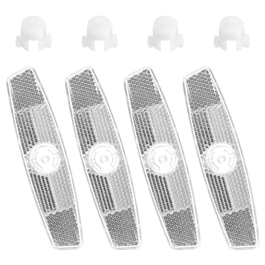Elegaperma Pack of 4 Cat Eyes Bicycle, Bicycle Reflectors White, Bicycle Reflector for Road Bikes, Mountain Bikes, Children's Bikes, Touring Bikes
