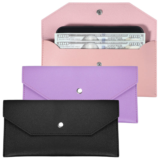 oruola 3pcs Cash Wallet,Reusable Cash Envelope Wallet