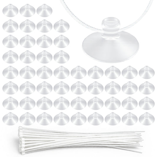 guduling 50 PCS Suction Cups for Aquarium,25mm Fish Tank Suction Cups,Aquarium Suctions Cup Clips and 50 PCS Adjustable for Air Tubes, Moss, Fish and Shrimp Nests, Plants