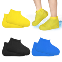 oruola 3 Pairs Waterproof Shoe Covers,Shoe Covers Reusable Waterproof,Silicone Shoe Covers to Prevent Rain Into Shoes,Non Slip Shoe Covers Reusable One Size Unisex for People Outdoor Cycling Hikin