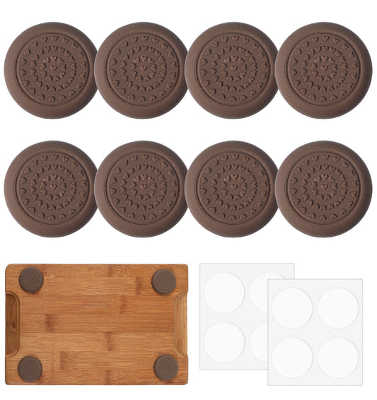 8 Pcs Non-Slip Chopping Board Feet, Self-Adhesive Rubber Feet for Cutting Boards, Chairs, Adjustable Rubber Chopping Board Pads, Noise Reduction for Chopping Blocks, Furniture