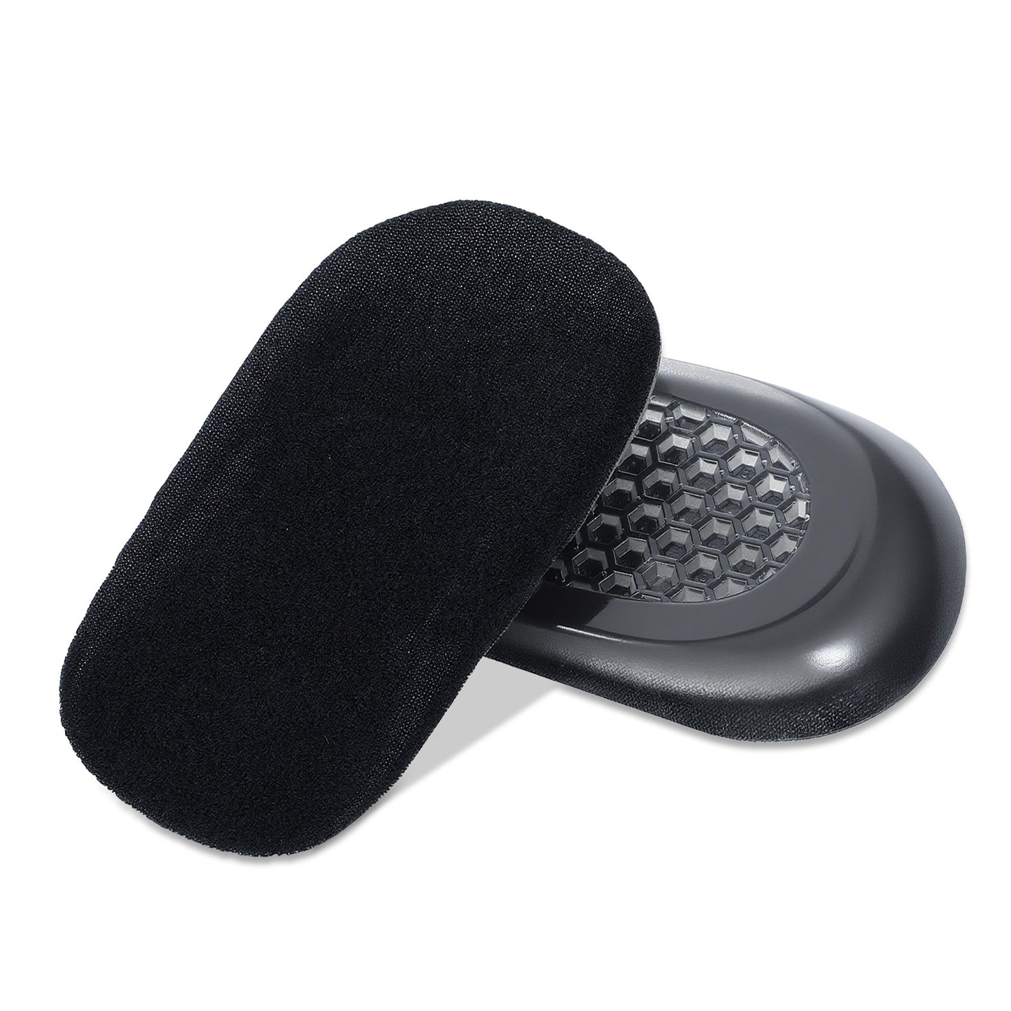 2PCS Shoe Lifts for Men, Height Increase Insoles Gel Height for Leg Length Discrepancy & Heel Pain Relief (Black, 0.59 Inch Height)