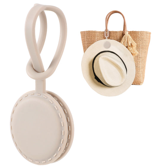 ValueBargain Hat Clips for Travel on Bag, Hat Clip for Bag Adjustable Silicone Travel Hats Clips for Beach Vacation, Secure Hold for Sun Hats, Caps, and Visors, Easy to Use and Pack Light Brown
